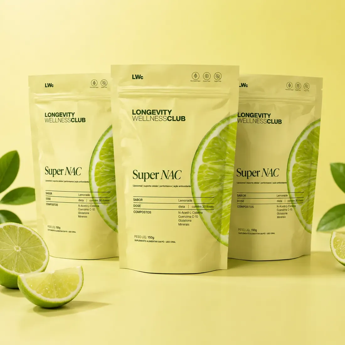 Kit com 3 pouches de Super NAC